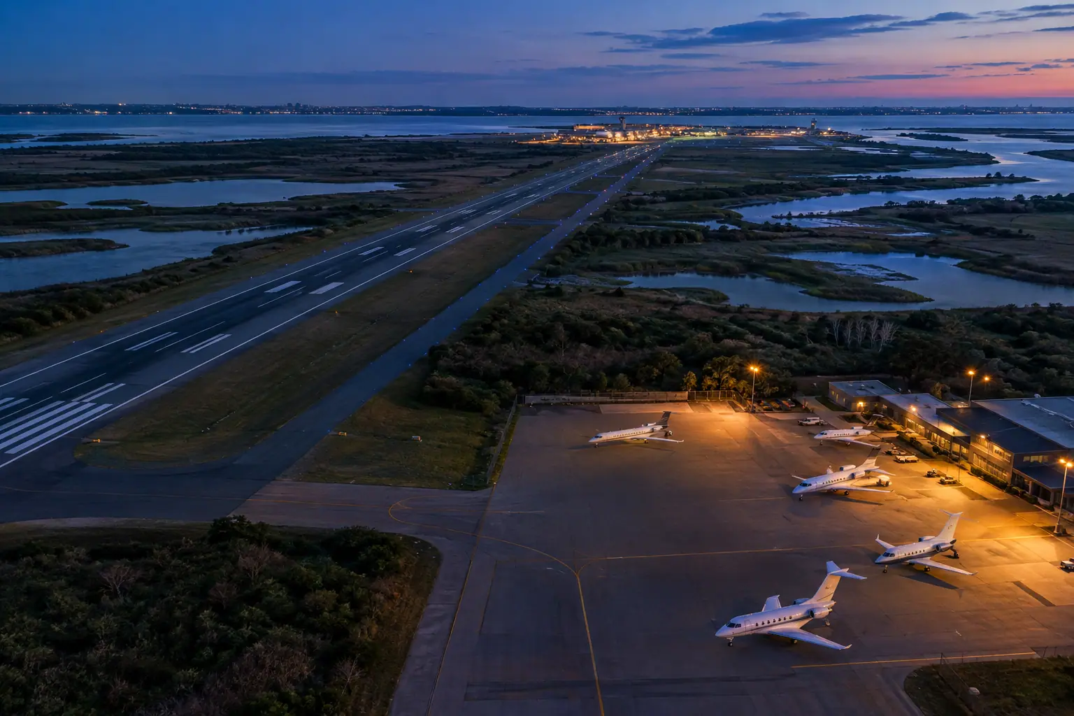 Private jets at Newark Liberty International Airport